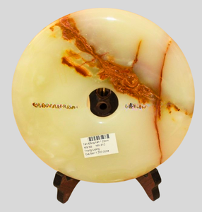 Pierre d'onyx vert clair naturel, ronde, décoration Feng Shui pour la maison, le bureau, énergie curative, présentoir de cristaux - Product Image 1