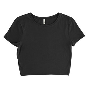 เสื้อครอปโพลีคอตตอนทรงสลิมฟิตสำหรับผู้หญิงเสื้อครอปคอกลมเสื้อผ้าสตรีทเสื้อแขนสั้นแบบกำหนดเองสำหรับฤดูร้อนสไตล์สาวผอม - Product Image 2