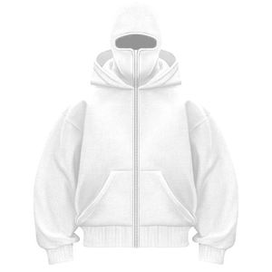 Sweat à capuche avec cagoule zippée, logo personnalisé, mode, polaire, masque de ski, sweat à capuche pour homme, streetwear, sweat à capuche avec masque intégral, sudaderas hombre - Product Image 1