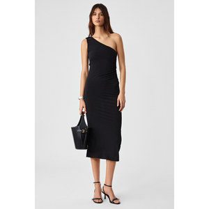 ETHIQUET BERINS Women's Asymmetric Neck Regular Sleeveless <b>Dress</b> - Product Image 3