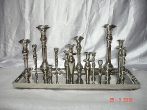 Portavelas de mesa de fundición de Metal decorativo combinado para decoración de hogar, y boda Hotel, soporte de vela Premium - Product Image 4