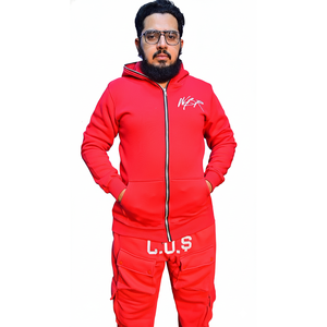 Chándal acampanado ajustado para hombre de calidad superior Logotipo personalizado Hip Hop Impreso Bordado Chándales de estilo más nuevo - Product Image 1