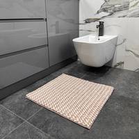 Tapis de salle de bain antidérapant en microfibre chenille beige moderne, écologique, lavable en machine, pour la maison et l'hôtel, séchage rapide, certifié OEKO-TEX