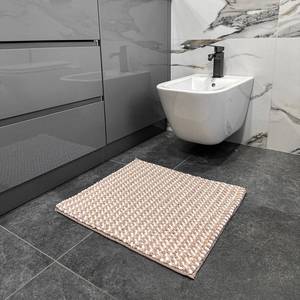 Alfombra de Baño de Microfibra Chenille Beige Melody, Antideslizante, Suave, 50x50 cm - Product Image 2