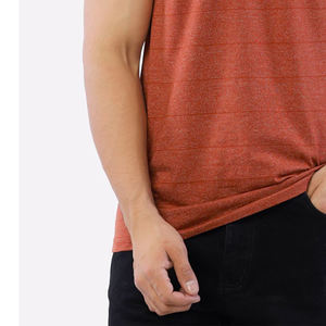 เสื้อยืดคอกลมคุณภาพสูงออนไลน์สำหรับฟิตเนสและ100% วิ่งลำลองผ้าฝ้ายลายว่างเปล่าออกแบบได้ตามต้องการ - Product Image 3