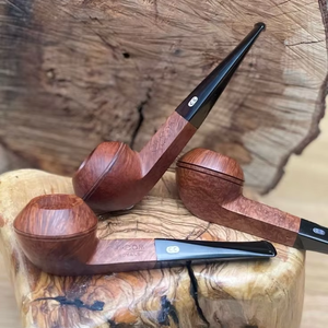 Pipa de Fumar Recta de Madera Natural con Acabado Lacado, Estilo Clásico, Pipa de Tabaco Hecha a Mano - Product Image 1