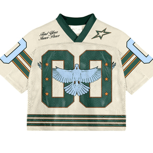 Maillot de football américain court imprimé par sublimation de haute qualité, logo d'équipe personnalisé, service OEM, dernier design 2025, grandes tailles - Product Image 3