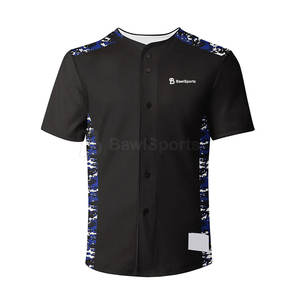 Jersey de béisbol personalizado para hombre, diseño frontal de botón transpirable con logotipo de equipo para ropa deportiva - Product Image 4