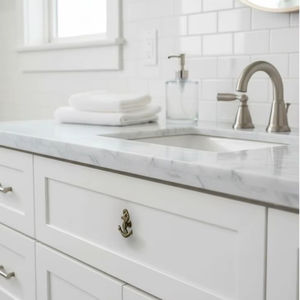 Antique laiton ancre armoire bouton nautique fer tiroir tirer Vintage rustique meubles poignée décorative garde-robe matériel côtier - Product Image 1