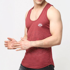 Wholesale Custom Logo Print Fitness Gym Sportswear Man <b>Muscle</b> Cotton Quick Dry Tank Tops for Men - Product Image 2