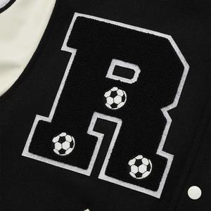 แจ็กเก็ตเบสบอลแจ็กเก็ตสำหรับผู้ชายเสื้อแจ็กเก็ตตัวแทนทีมโรงเรียนขนาดใหญ่พิเศษปักลาย - Product Image 3