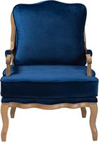 Fauteuil chaise longue Jules en teck massif, design traditionnel, revêtement en tissu, finition naturelle de haute qualité pour usage intérieur