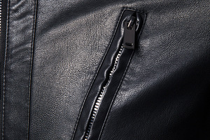 Chaquetas de cuero PU de alta calidad personalizadas chaqueta de cuero de moto delgada para chaqueta de invierno de los hombres 2025 - Product Image 5