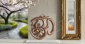 Tenture murale Matel du seigneur Ganesha Showpiece Meilleur pour la décoration intérieure Idéal pour les cadeaux Om - Product Image 5