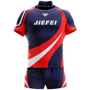 Vente flash : ensembles de maillots de rugby 100 % polyester, personnalisés, respirants, séchage rapide, légers, comprenant un t-shirt à manches courtes et un pantalon - Product Image 5