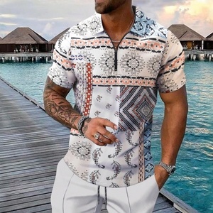 Conjunto Deportivo de Verano para Hombre, Estilo Casual a la Moda, con Pantalones Cortos Delgados y Traje Deportivo, Nuevo Estampado, Tejido de Punto - Product Image 2