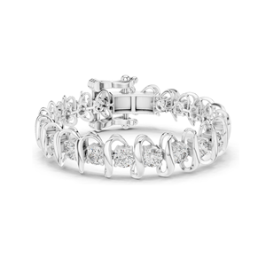 11 CT Lab Diamond <b>Bracelet</b> VVS-VS EF CVD Diamond, 18KT Gold, 14KT, 10KT Gold & 925 <b>Silver</b> Rose, Yellow, White Gold Options - Product Image 1