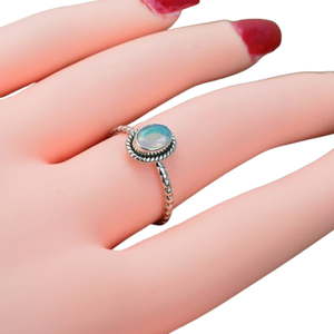 Opal Gemstone <b>Ring</b> Jewelry for Women <b>Silver</b> <b>Boho</b> Style Jewelry 925 Sterling <b>Silver</b> Trending Handmade <b>Ring</b> Gift for Her - Product Image 1