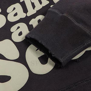 100% algodón polar ecológico impermeable personalizado impreso pulóver con capucha para hombres cuello con capucha temporada de invierno diferente - Product Image 3