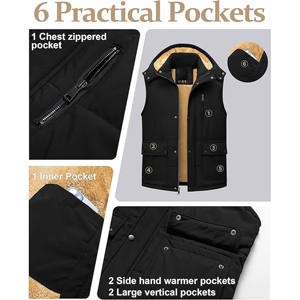 Gilet matelassé tissé personnalisé pour femme 2025/2026, à fermeture éclair frontale, couleur unie, respirant, séchage rapide, chaud, col roulé, hiver - Product Image 5