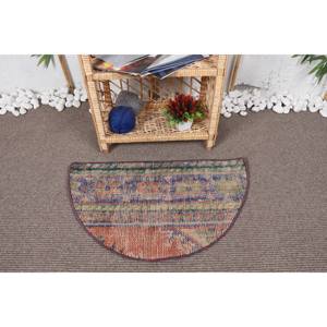 Tapis moderne en laine beige 2.5x1.5ft motif géométrique abstrait pour la décoration de la chambre à coucher hauteur de poils en peluche viscose matériau Latex - Product Image 1