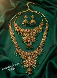 Super Quality Traditional South <b>Indian</b> Temple Bridal Jewelry <b>Set</b> Gold Plated Wedding Latest Designed Zircon Ethnic Gifts Party - Product Image 2