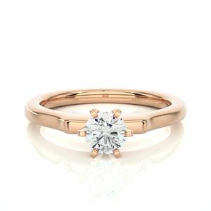 Anillo de moissanita solitario de corte brillante redondo de 1,10 quilates para mujer, Joyería de diamantes, aniversario perfecto y regalo de cumpleaños para el amor - Product Image 1