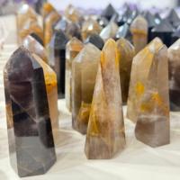 Pierres de cristal noires dorées polies durables Healer Towers