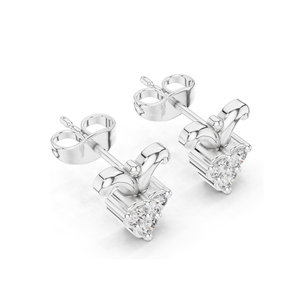 Pendientes de Diamante de Laboratorio en Forma de Corazón de 0.3 CT para Mujer, Claridad VVS-VS EF, Oro de 18KT, 14KT, 10KT y Plata 925, Oro Rosa, Amarillo - Product Image 5