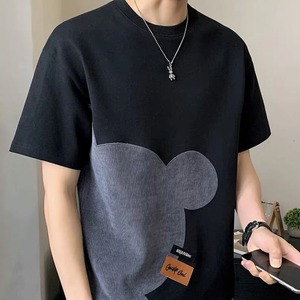 Verano 220G algodón camiseta de gran tamaño hombres mujeres Unisex coreano manga corta Camiseta básica suelta Tops Color sólido Hip Hop Y2K camisetas - Product Image 4