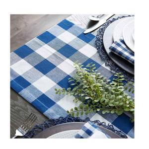 100% coton noir couleur côtelé écologique napperons pour cuisine décoration de la maison réutilisable durable de haute qualité - Product Image 4