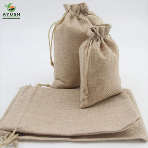 Bolsa de Embalaje con Cordón Hecha de Yute y Algodón, Bolsas de Almacenamiento Personalizables para Mercados y Centros Comerciales - Product Image 6