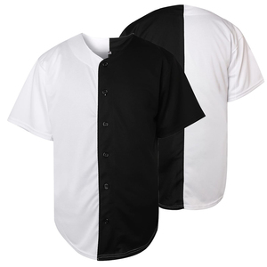 Jersey de béisbol de Color negro para hombre, diseño personalizado, liso, cosido y sólido, por FM LOGAN SPORTS - Product Image 1