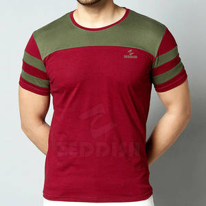 Venta al por mayor 100% algodón hombres camisetas casuales transpirables cómodas antiarrugas patrón sólido tejido de punto ropa de calle en blanco - Product Image 1