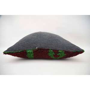 Tapis carré Kilim Granny en laine multicolore Tapis tissé à motifs vintage de 24x24 pouces - Product Image 4