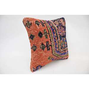 Multicolor Bohemian Wool <b>Pillow</b> 12x12 Inch Patchwork Kantha Decorative Cushion Vintage Embroidered Print for Home Floor Use - Product Image 2