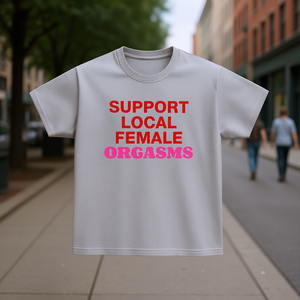 Camiseta con estampado de orgasmos femeninos locales, camiseta divertida con declaraciones feministas, para adultos, unisex, gris, talla mediana - Product Image 3