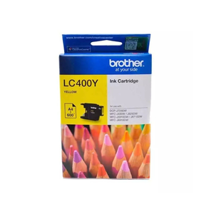 Cartouche d'encre jaune Brother LC400 avec puce BK colorée - Product Image 1