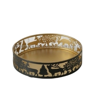 Juego de Bandejas Decorativas de Metal con Estampado Animal, Diseño Zen Asiático, Paquete de Varias Piezas, Función Táctil, para Sala de Estar - Product Image 4