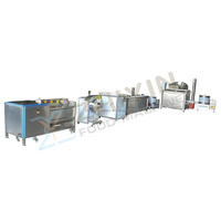 SUS304 semi-automatique chauffage au gaz snacks friteuse frites ligne de production de frites frites équipement de friture alimentaire