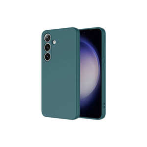 Étui en silicone vert foncé de qualité supérieure, ajustement parfait, pour Samsung Galaxy S24 NXXA Série Mara, coque de protection souple antichoc - Product Image 1