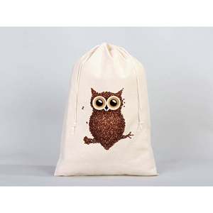 Personalized Cotton <b>Drawstring</b> Bags Custom 12W X 16H Muslin <b>Pouches</b> Screen Printing Embroidery for Clothing Crafts Packaging Wig - Product Image 2