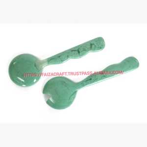 Resin <b>Spoon</b> <b>Salad</b> Tools for Soup Dinner Tea Mixing Teaspoon Engraved FAIZACRAFT for Dining - Product Image 2