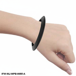 Wooden Painted Bangle <b>Bracelet</b>, Matte <b>Black</b> Minimalist Bangle, Handmade Wood Jewelry for <b>Women</b> - Product Image 4