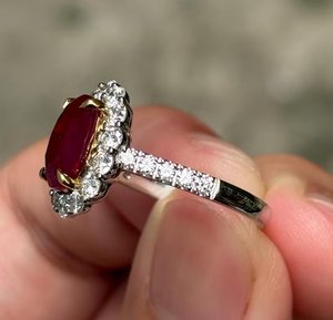 Nhẫn đá <span class=keywords><strong>Ruby</strong></span> Thủy Tinh Độc Đáo 925 Sterling bạc tối giản ban nhạc bạc mỹ trang sức số lượng lớn tiệc cưới Nhẫn <span class=keywords><strong>Ruby</strong></span> cổ điển - Product Image 5