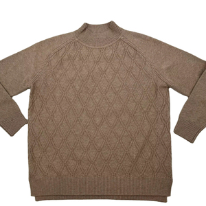 2025 invierno nuevo suéter de cuello redondo para mujer ropa exterior suelta Color café Casual transpirable secado rápido Nailon/algodón reductor de edad - Product Image 5