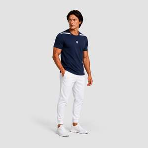 T-shirt Core Pro GS Bleu Coupe Slim en Jersey 100% Coton Biologique 200 Grammes Couleur Unie Imprimé avec Fonctionnalité Compressée - Product Image 4