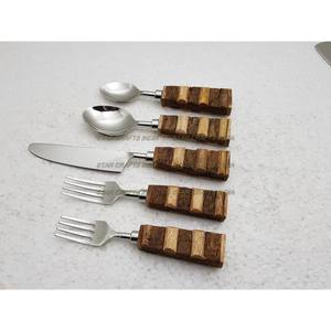 Ensemble de couverts d'hôtel SCI ensembles de cuillères en métal 5 pièces argenterie ensemble de couverts en acier inoxydable Service cadeau événement noël - Product Image 3