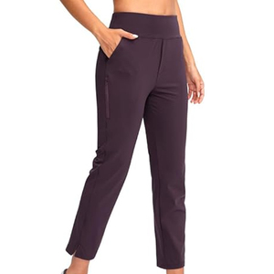 กางเกงกีฬาผู้หญิงกางเกงกอล์ฟยืดตรงน้ำหนักเบาระบายอากาศผ้าทอลายทแยงกางเกงกีฬาผู้หญิง - Product Image 1