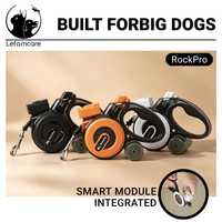 Laisse rétractable pour chien LED 5 en 1, laisse pour animaux de compagnie en nylon robuste pour grands chiens